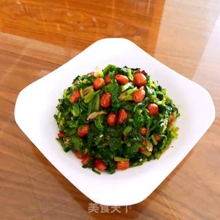Peanuts Mixed with Spinach recipe