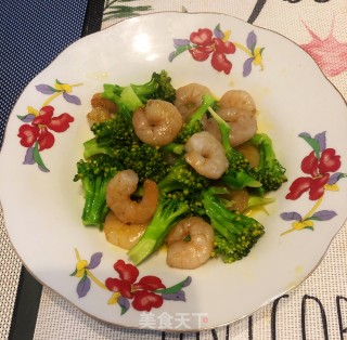 Shrimp and Fried Broccoli recipe