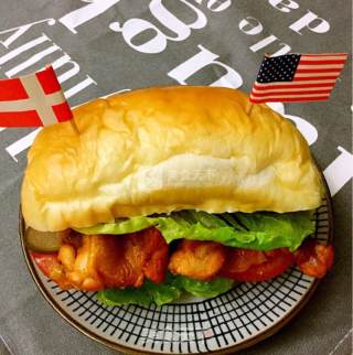 #aca烤明星大赛#natural Fermented Version of New Orleans Chicken Leg Burger recipe