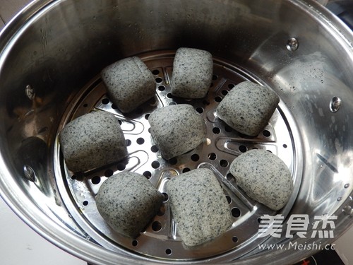 Black Sesame Okara Steamed Bun recipe