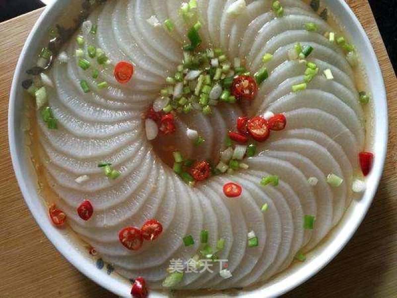 Steamed White Radish recipe