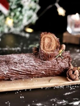 Christmas Perfect Match-wood Cake, Chocolate-controlled Favorite recipe