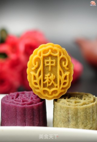 #trust之美#chocolate-flavored Peach Mountain Skin Mooncake recipe