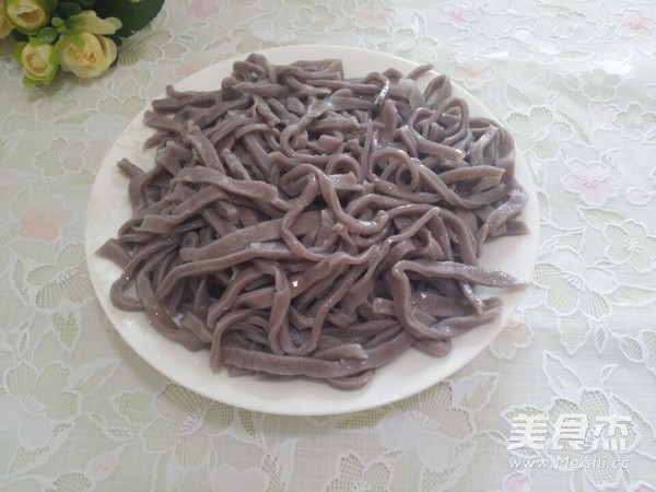 Fried Noodles with Black Rice Water and Noodles recipe