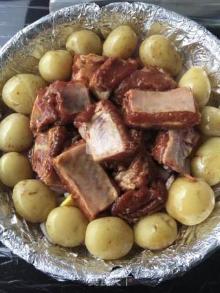 #aca烤明星大赛#cumin Pork Ribs Roasted Potatoes recipe