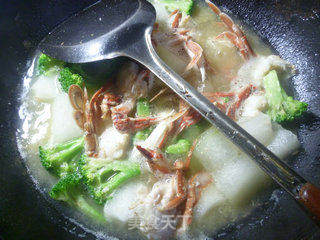 Broccoli, Crab, Winter Melon Soup recipe