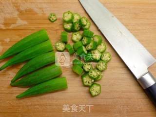 Fried Preserved Eggs with Tempeh and Okra recipe