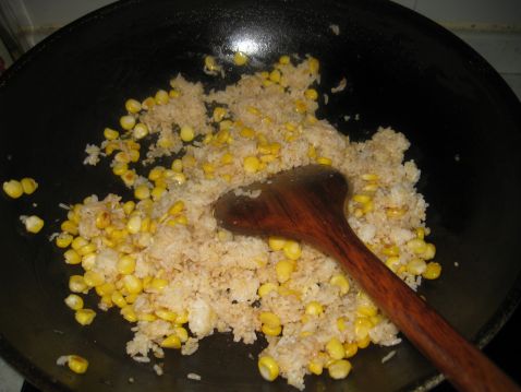 Corn Fried Rice with Pine Nuts recipe