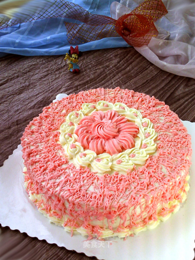 Decorated Cake: Pink Memory recipe