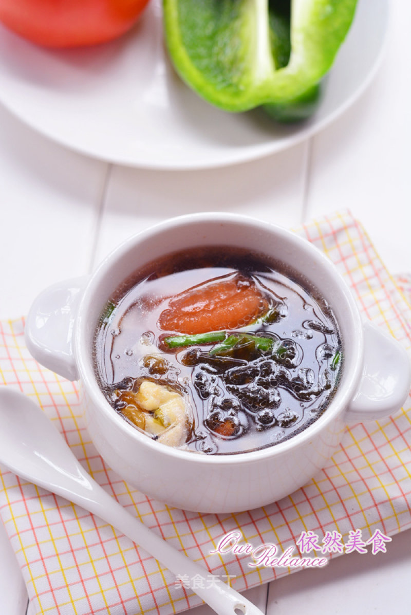 Tomato Seaweed Egg Soup recipe