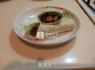 Korean Fried Pork Belly with Burrito recipe