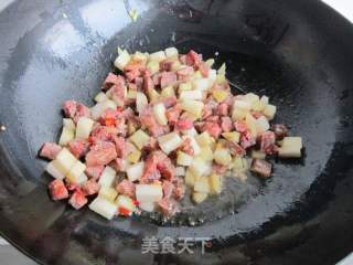 Diced Chinese Sausage and Sour Radish recipe