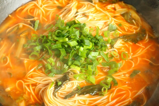 Tomato Sauce Noodle Soup recipe
