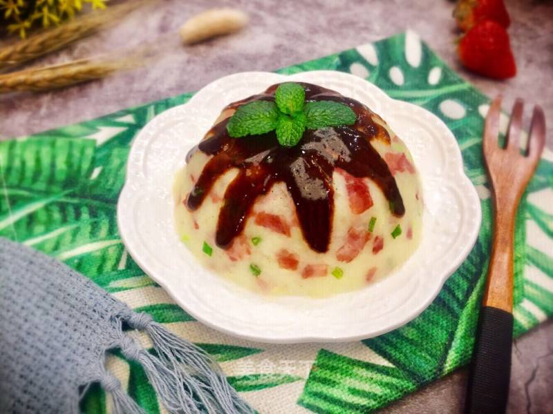 Mashed Potatoes with Black Pepper Bacon without Steaming or Pounding recipe