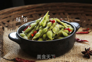 Spicy Poached Edamame recipe