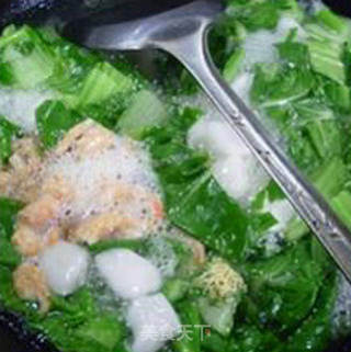 Open Chinese Cabbage Heart Glutinous Rice Soup recipe