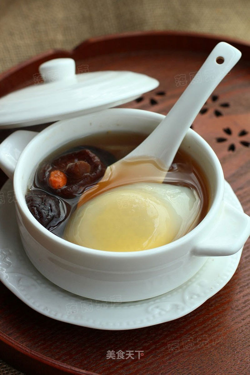 Mushroom and Goose Egg Sweet Soup recipe
