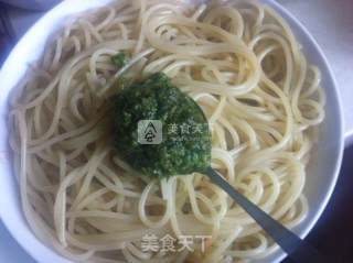 Seafood Green Sauce Noodles recipe