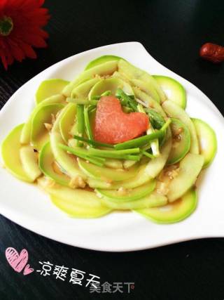 Zucchini Salad with Watermelon Peel recipe