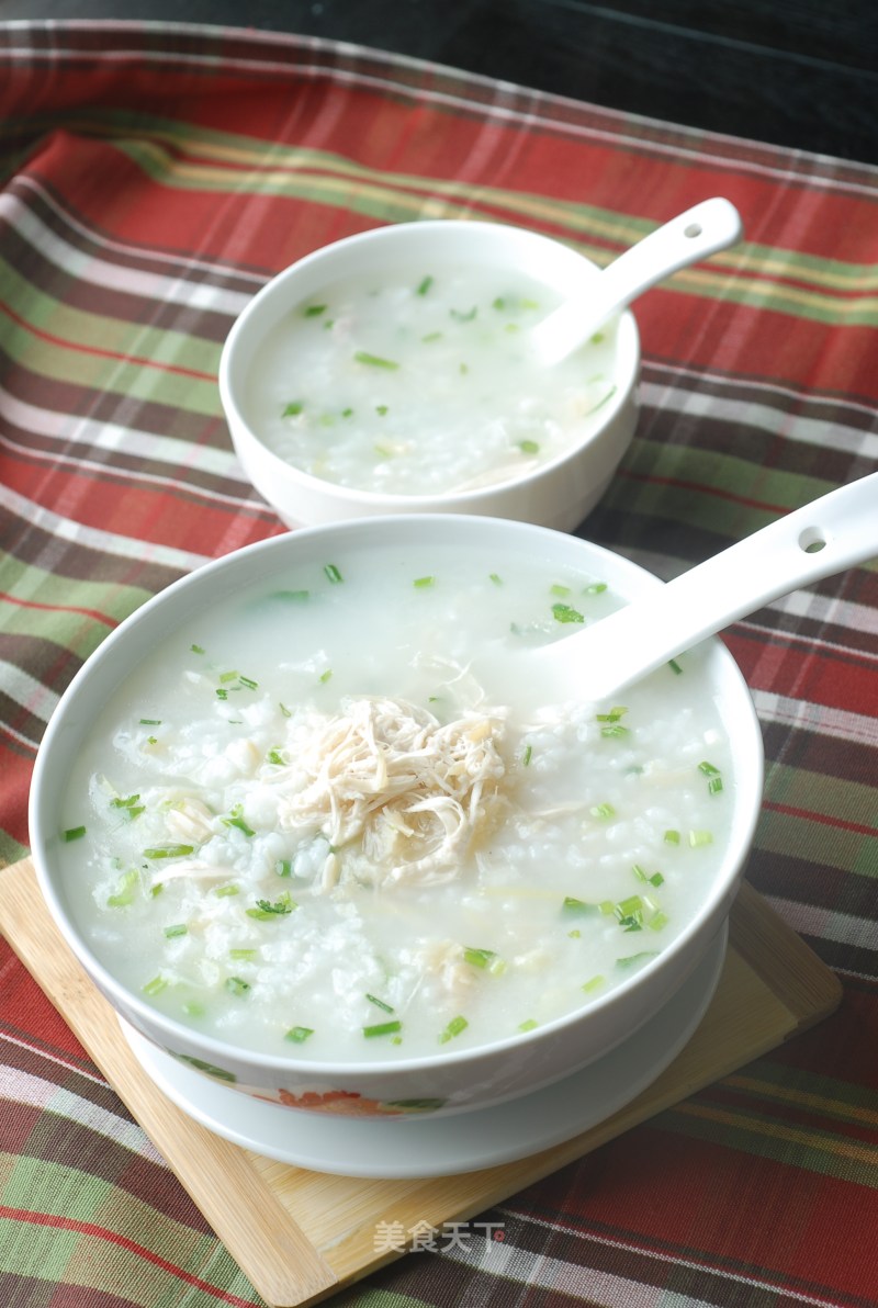 Congee with Scallops and Shredded Chicken recipe