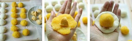 Durian Custard Snowy Mooncake recipe