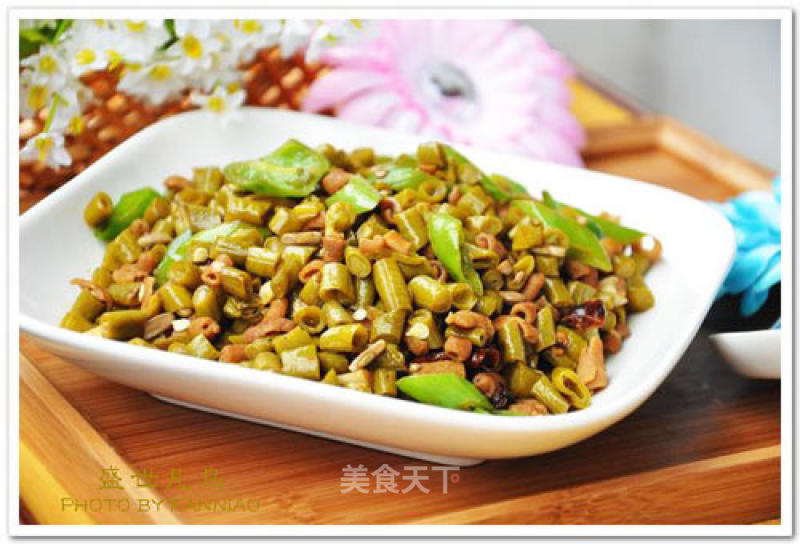 Fried Duck Intestines with Tamarind Beans, A Favorite of Nanchang People recipe