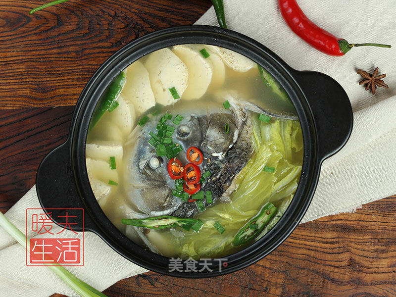 Cabbage Tofu Fish Head Soup recipe