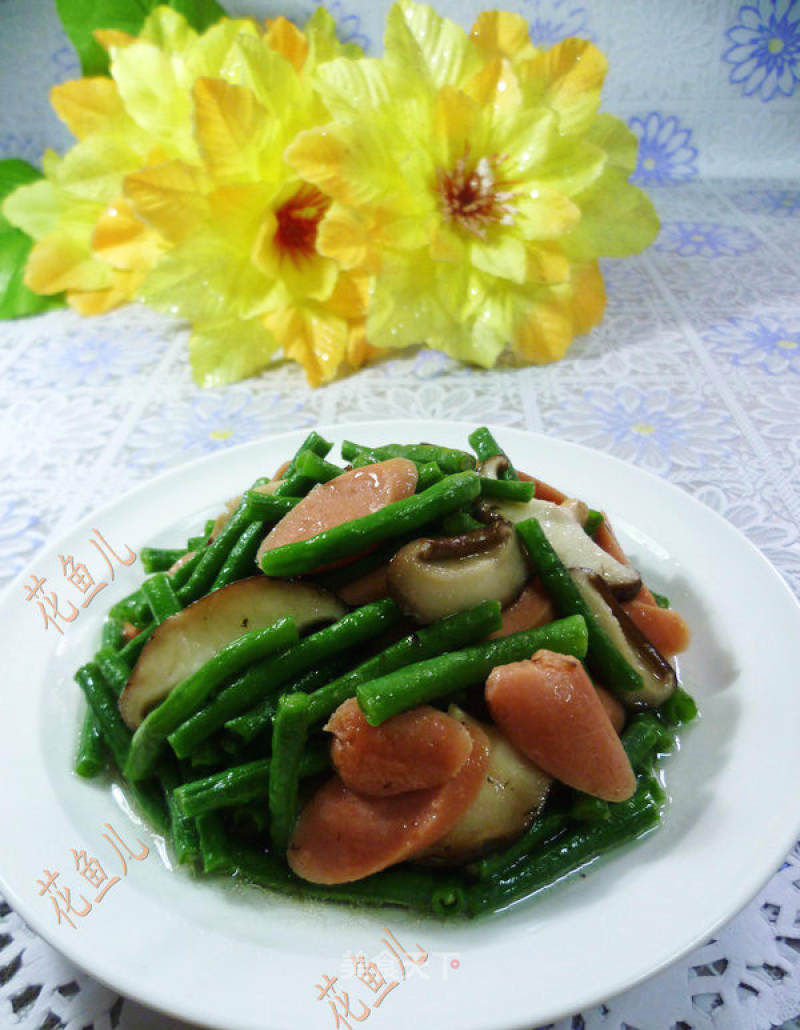 Stir-fried Ham with Mushroom recipe