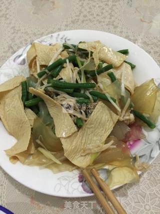 Beans with Enoki Mushroom recipe