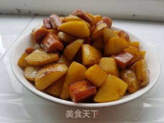 Fried Potato Corn Sausage recipe