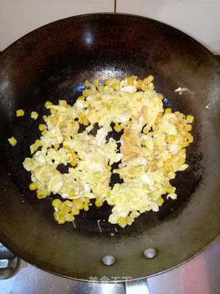 Scrambled Eggs with Fruit and Corn recipe