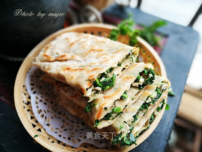 #春食野菜香# Tengzhou Shepherd's Purse Tofu Vegetable Pancake recipe