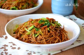 Fried Noodles with Vegetables and Pork recipe