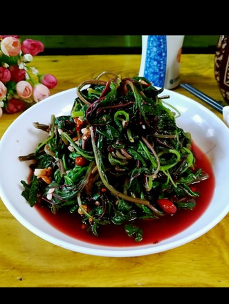 Fish Soy Sauce with Red Mustard Greens