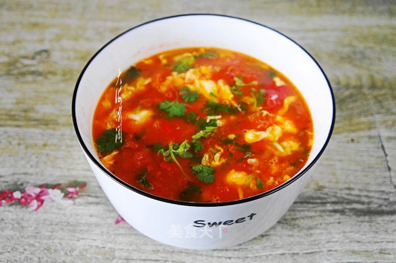 Tomato Egg Drop Soup recipe
