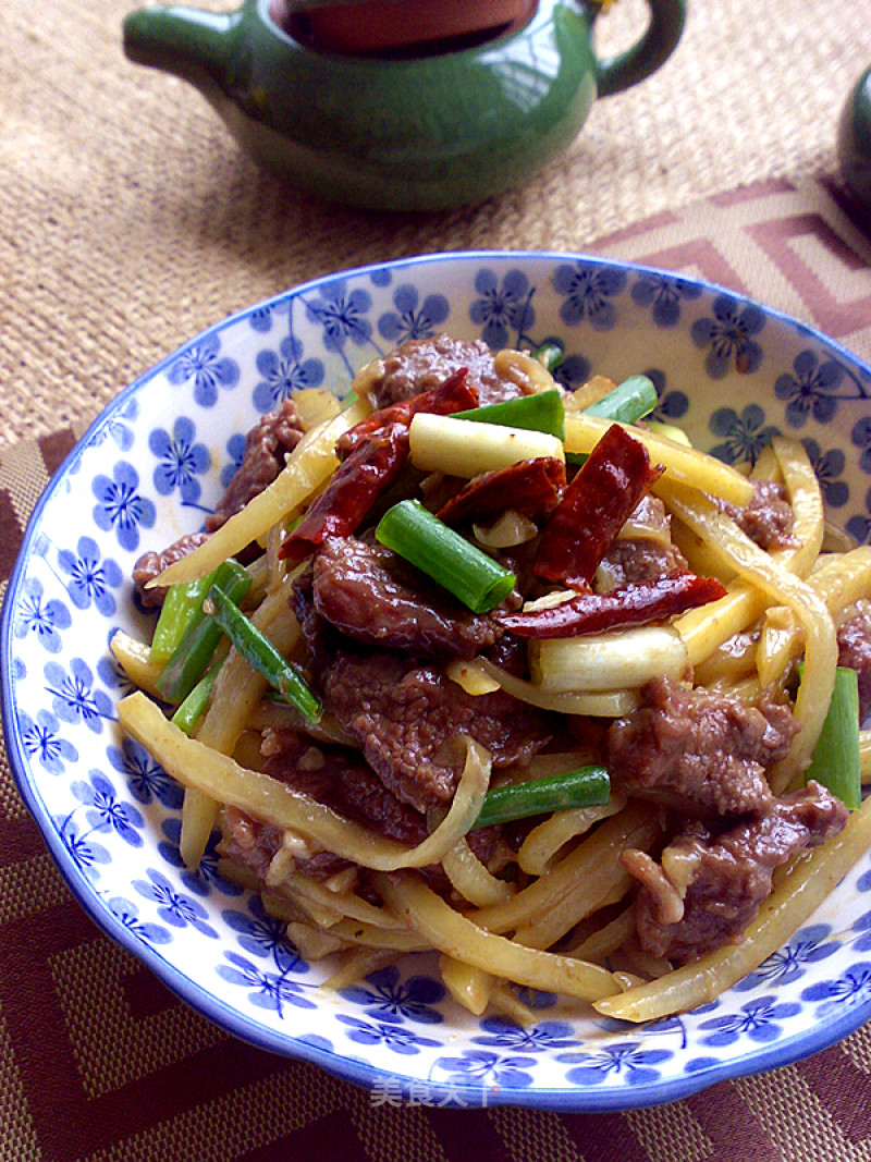Fried Potatoes with Beef recipe