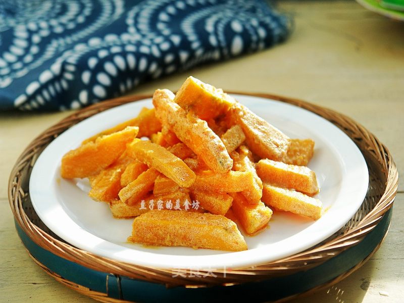 Baked Pumpkin with Salted Egg Yolk recipe