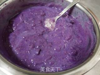 Milk Purple Sweet Potato Steamed Cake recipe