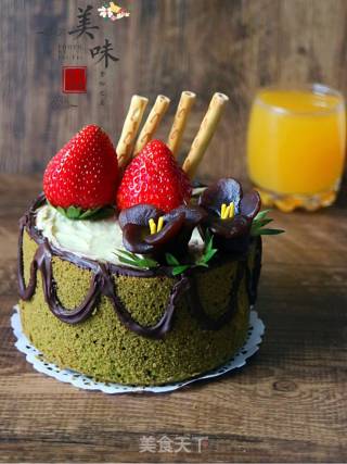 #4th Baking Contest and is Love Eat Festival #4 Inch Matcha Naked Cake recipe