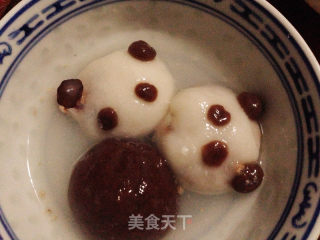 Panda Glutinous Rice Balls with Rose Peanut Stuffing recipe