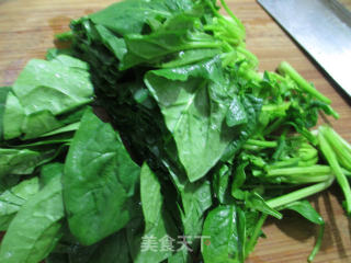 #trust of Beauty# Spinach Fried Soybean Sprouts recipe