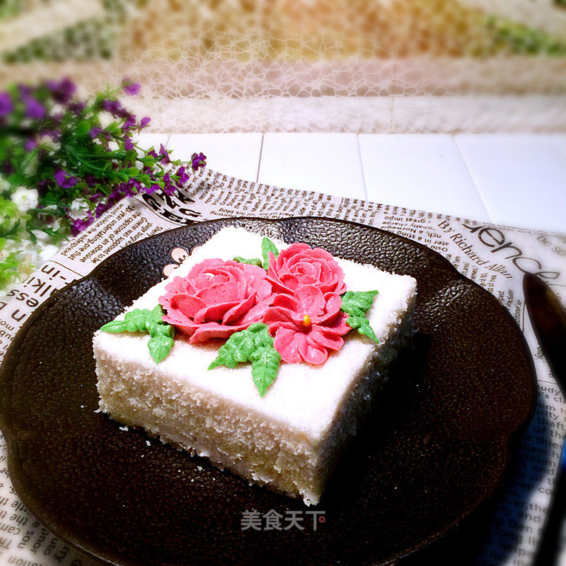 Chestnut Cream Flower Rice Cake