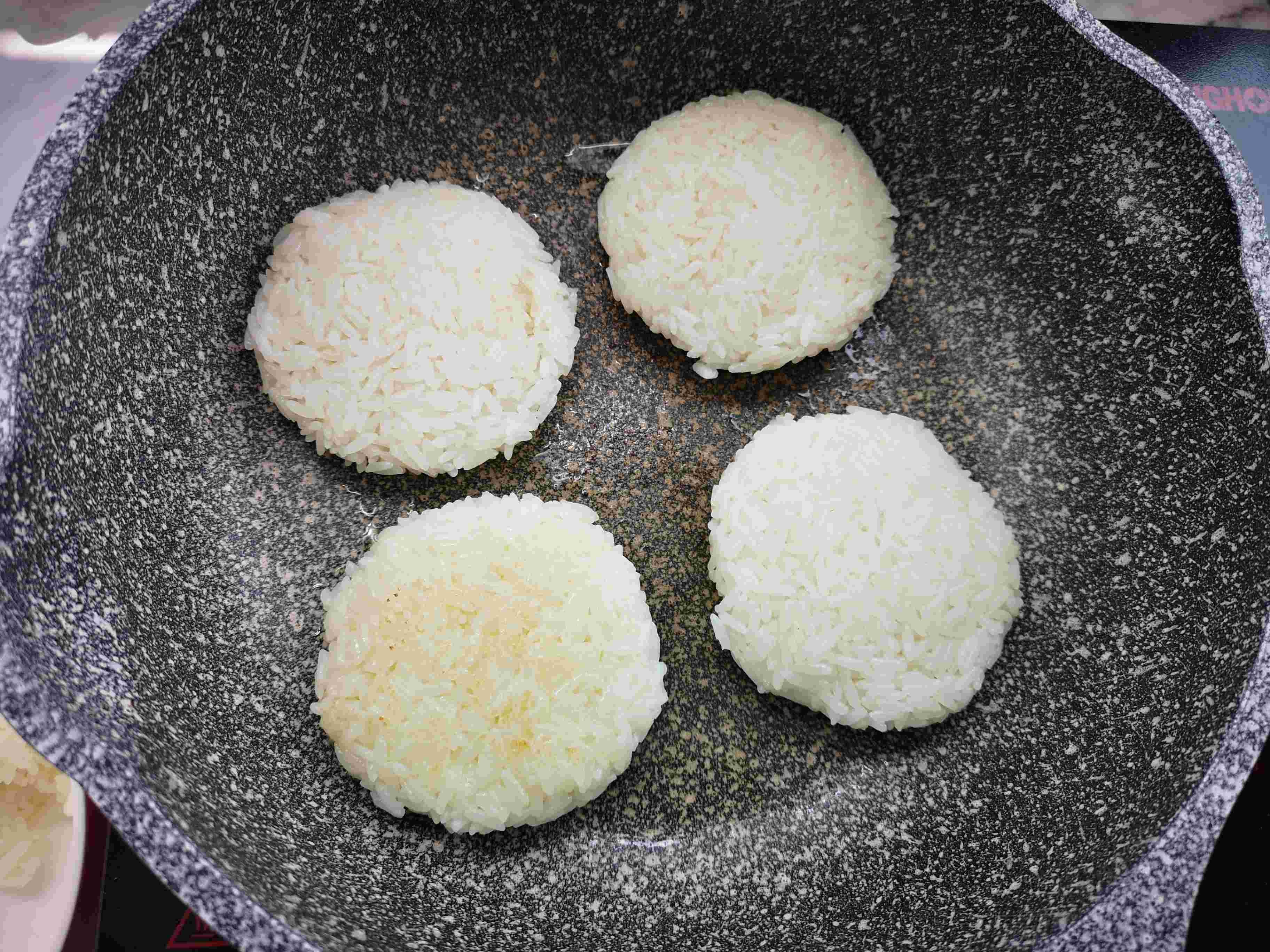 Onion and Purple Cabbage Rice Burger recipe