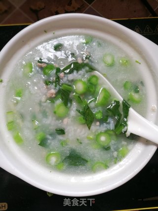 Choy Sum Pork Congee recipe