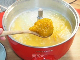 Pumpkin and Egg Beef Congee recipe