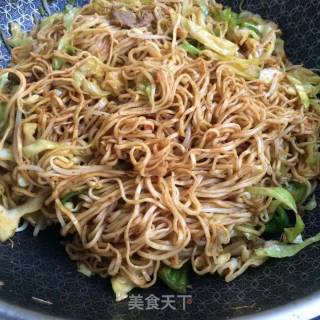 Cumin Beef Fried Noodles recipe