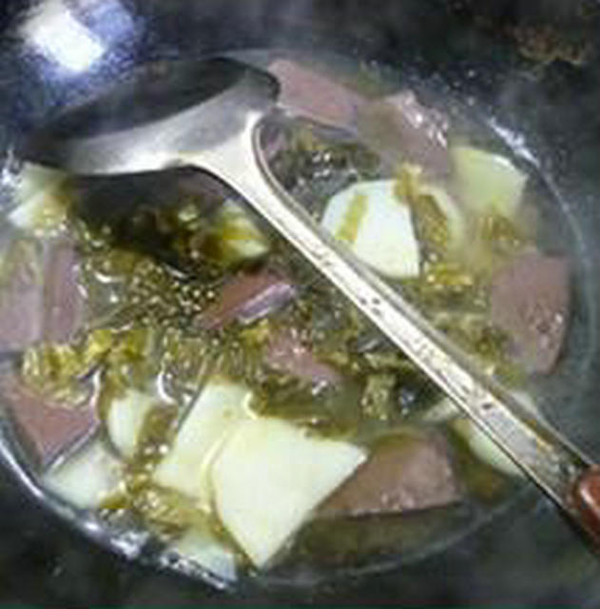 Sauerkraut Goose Blood Potato Soup recipe