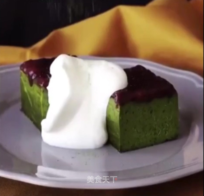 Dr. Long Afternoon Dessert Diy-red Bean and Green Juice Cake recipe