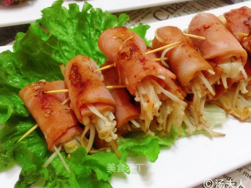 Bacon Enoki Mushroom Roll recipe