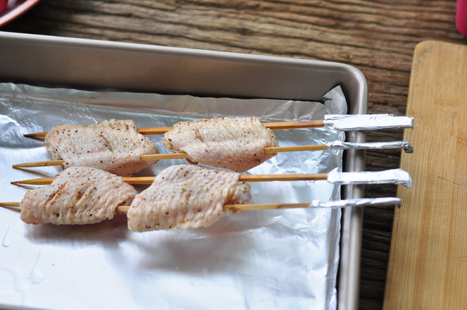 Black Pepper Chicken Wings with Roasted Vegetables recipe